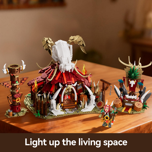 IAMBRICK Bonefire Shrine completed orc ritual sanctuary with altar fire and totem