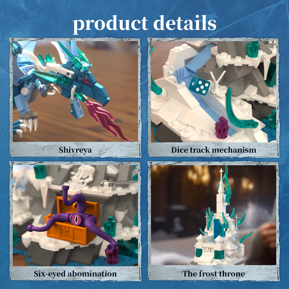 Frostspire Dominion Ice Dragon Building Set | IAMBRICK