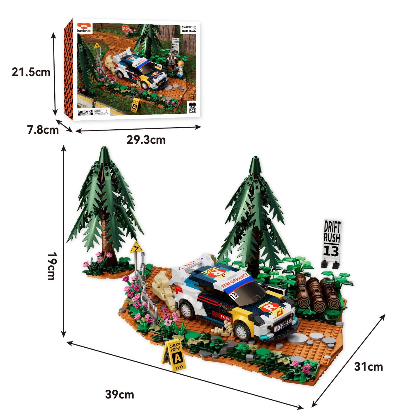 IAMBRICK Drift Rush 1049 PCS building set – product detail image 6