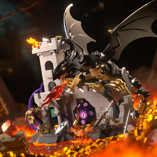 IAMBRICK Dragonfire Castle dragon-themed fantasy castle building block set