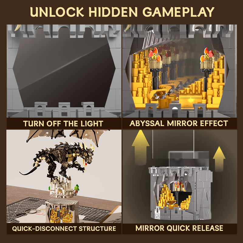 IAMBRICK Dragon’s Cryptic Cache hidden treasure chamber and fantasy building details