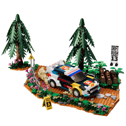 IAMBRICK Drift Rush 1049-piece rally car building set with sharp corner drift scene