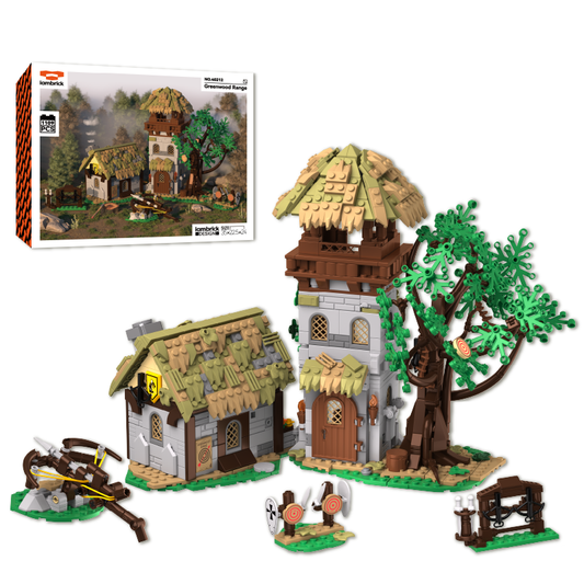 IAMBRICK Greenwood Range medieval archery training ground building block set for adult collectors