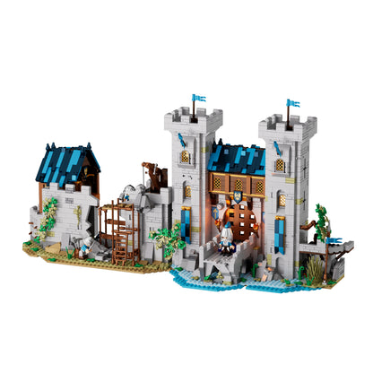 IAMBRICK Nest City Azurelight Hall medieval fantasy building block display model for adult collectors