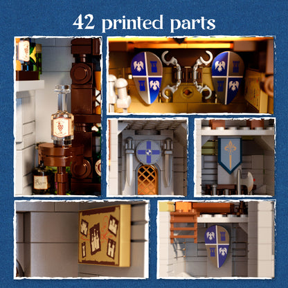 IAMBRICK Nest City Azurelight Hall detailed castle rooms mechanisms and medieval architecture